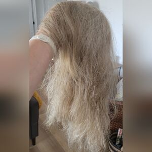 Raquel Welch Alpha Wave 16" Mono Topper, Pale Golden Honey, w/ 5 Clips,